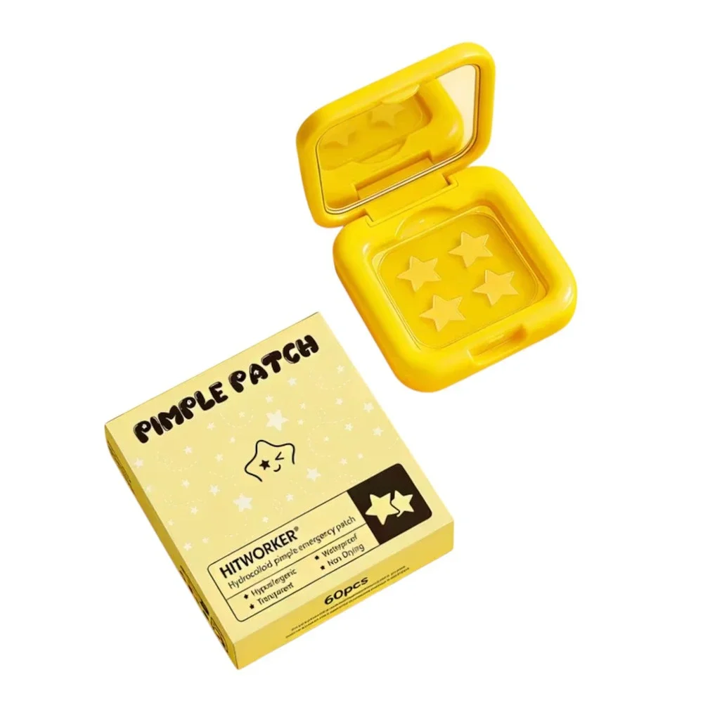 Acne Stickers Star Hydrocolloid Blemish Patches 60 Mirror Compact Refillable